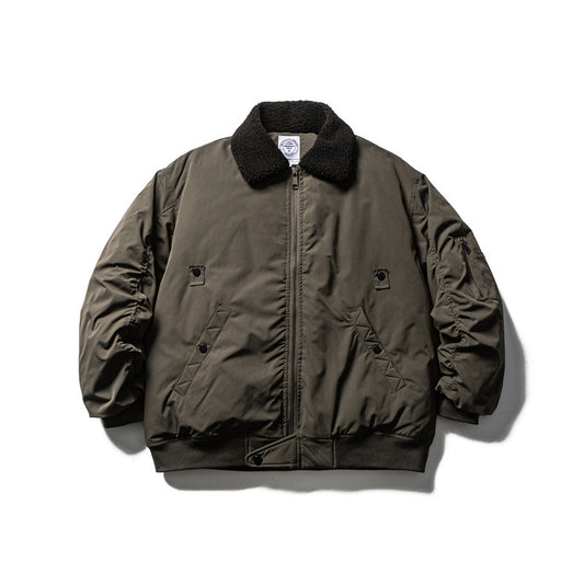 Reversible Fleece-Lined Thickened Warm Workwear Style Down Jacket