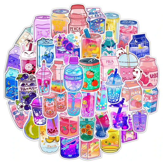 10/30/50PCS Cute Aesthetic Drink Stickers