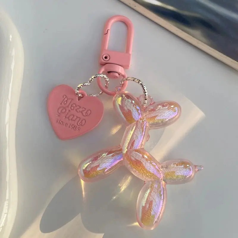 Balloon Animal Dog Keychain