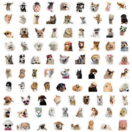 10/50/100pcs Funny Dog Sticker Sets