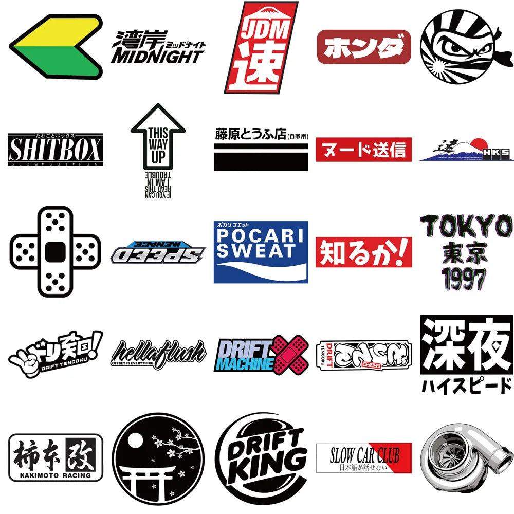 50Pcs Japanese Harajuku Stickers Set