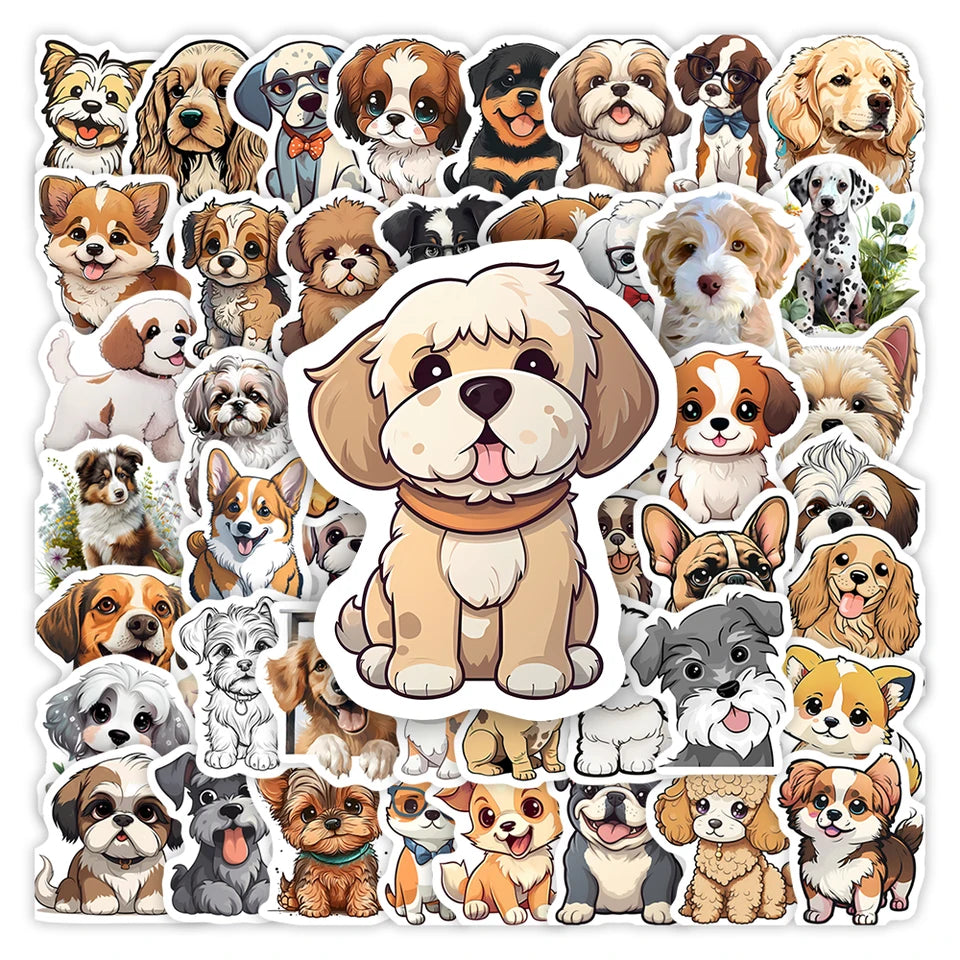 Cute Cartoon Puppy Dog Stickers for DIY Kids Toys