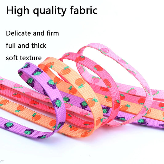Fruit Shoelaces Floral Print - Fun Flat Laces for Sneakers