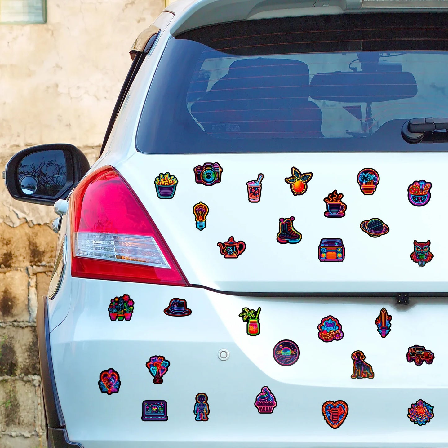 Fresh Neon PVC Stickers for Kids