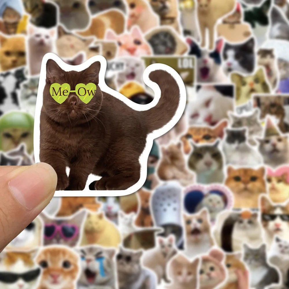 Funny Cute Cat MEME Stickers
