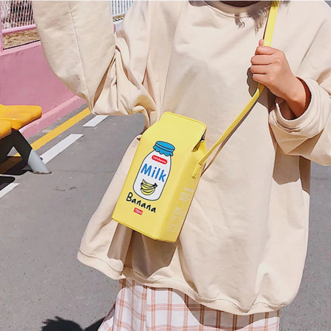 Women's Crossbody Milk Carton Purse
