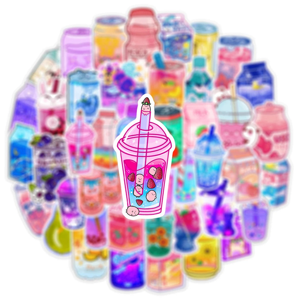 10/30/50PCS Cute Aesthetic Drink Stickers