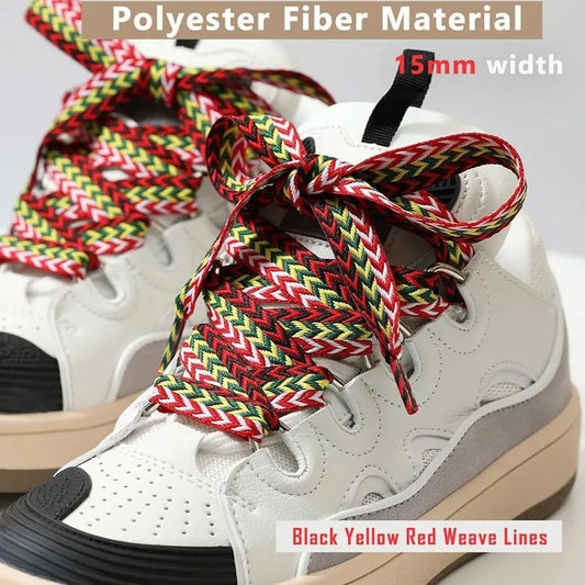 Thick Flat Sneaker Shoelaces 1.5cm