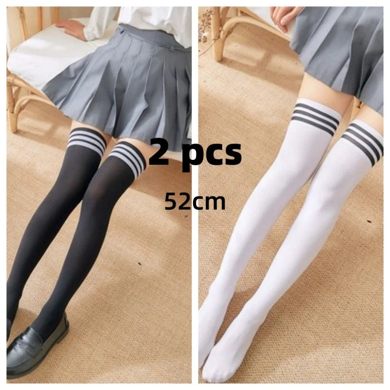 Solid Color Lolita Long Stockings