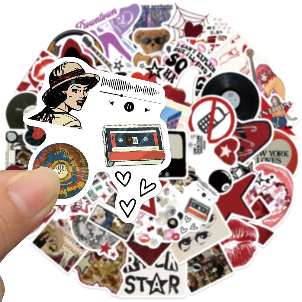 50pcs Retro Aesthetic 90s Y2K Stickers