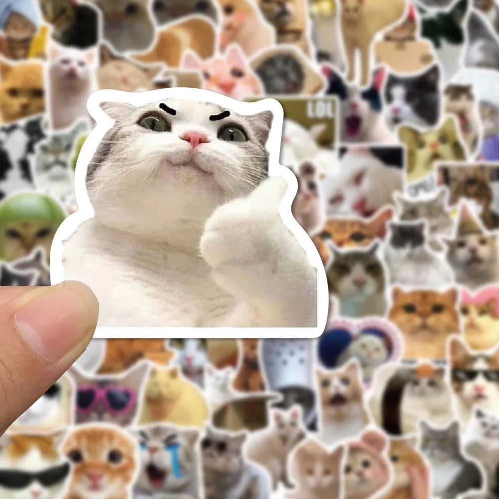 Funny Cute Cat MEME Stickers