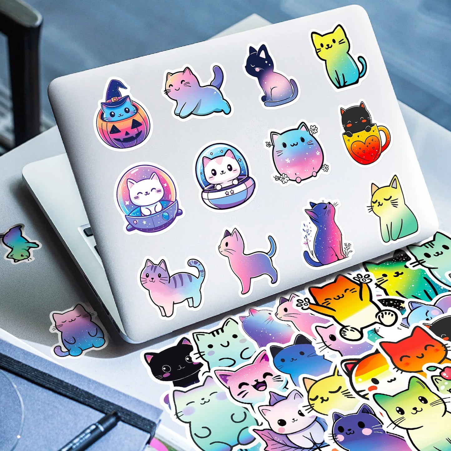 50Pcs Cute Colorful Cat Stickers