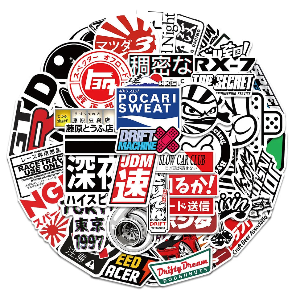50Pcs Japanese Harajuku Stickers Set