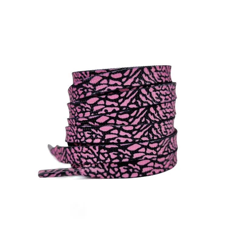 Burst Crack Texture Shoelaces - Leopard Print