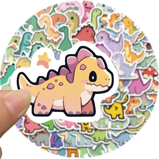 100PCS Cute Cartoon Dinosaur Stickers