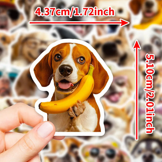 10/50/500pcs Funny Dog Stickers Cartoon Cute Decals