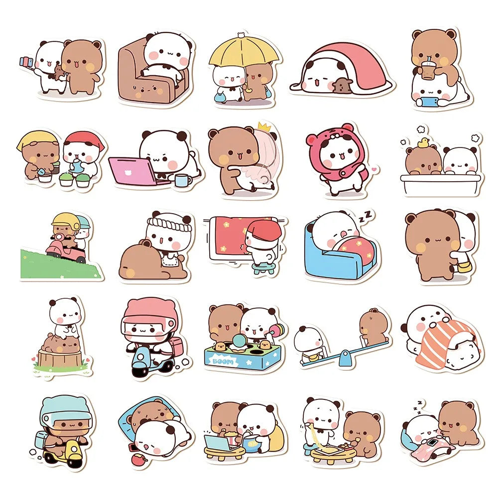 50 Sheets of Cute Panda Stickers