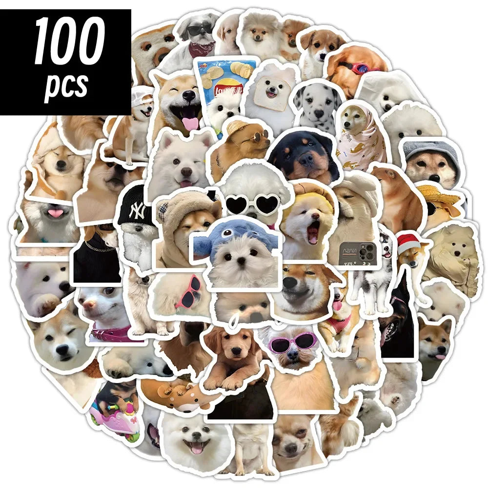 10/50/100pcs Funny Dog Sticker Sets