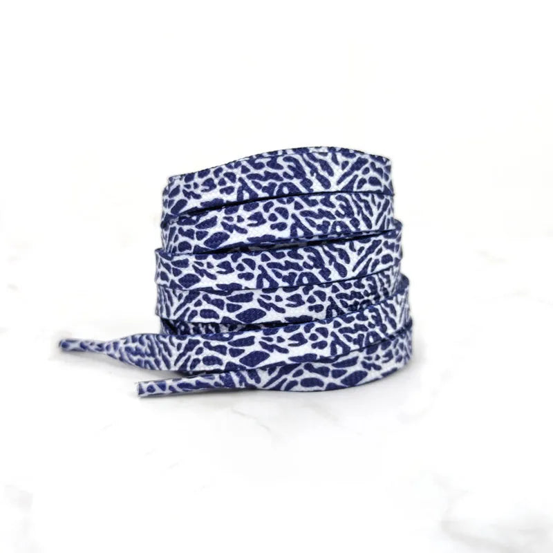 Burst Crack Texture Shoelaces - Leopard Print