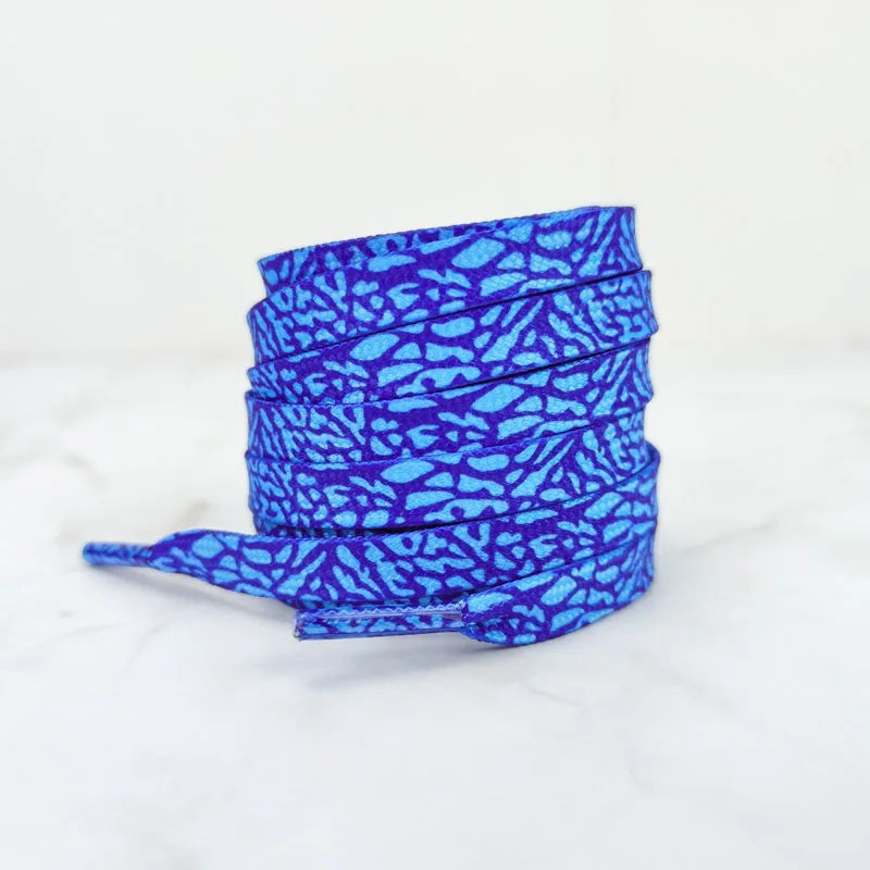 Burst Crack Texture Shoelaces - Leopard Print