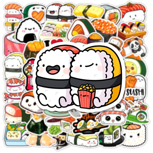 Cute Cartoon Sushi PVC Stickers