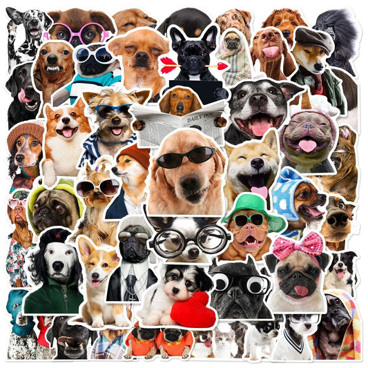 10/25/50pcs Funny Lovely Dog Meme Stickers