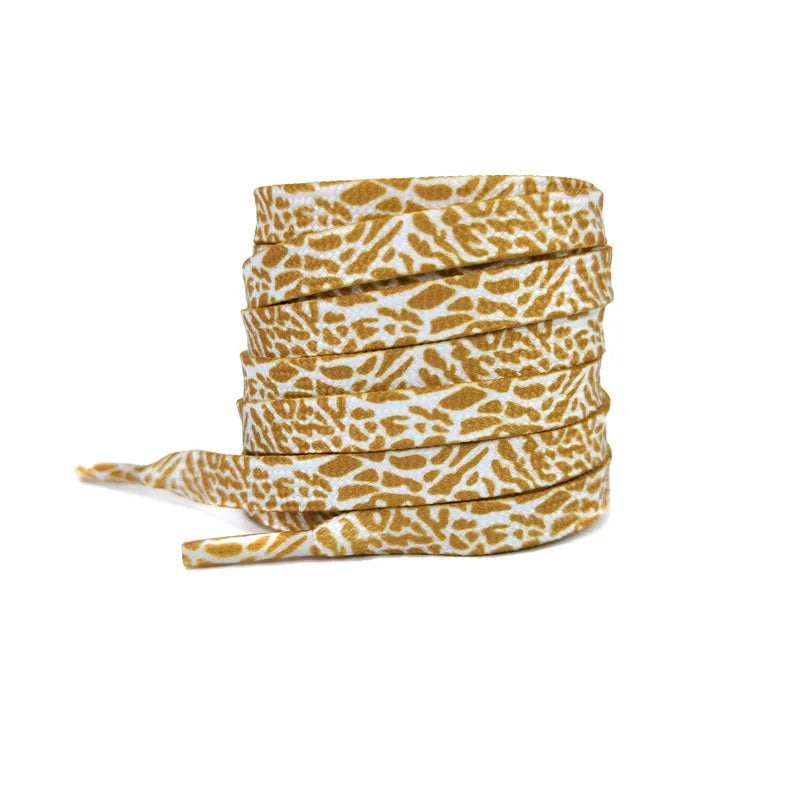 Burst Crack Texture Shoelaces - Leopard Print