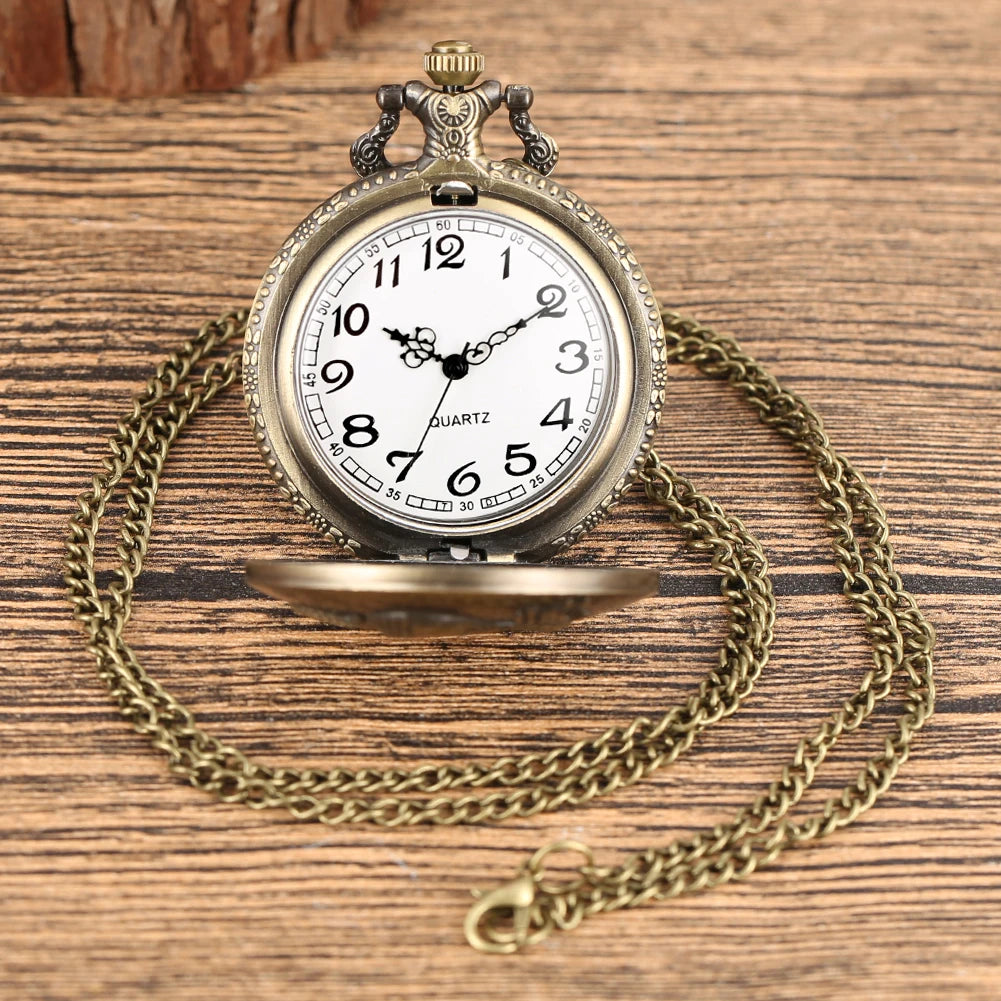 Unique Bronze Chinese Zodiac Quartz Pocket Watch Pendant