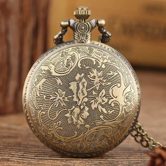 Unique Bronze Chinese Zodiac Quartz Pocket Watch Pendant