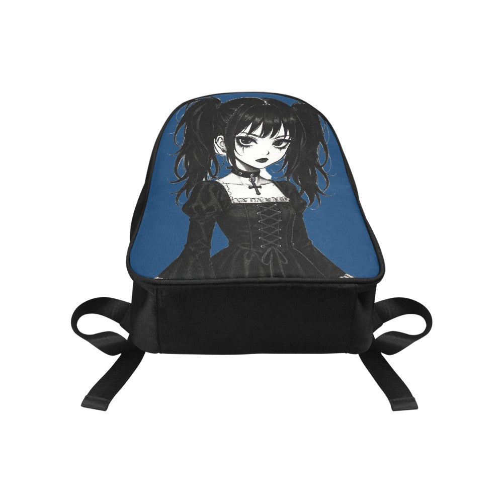 Emo Goth Harajuku Girl Canvas Backpack