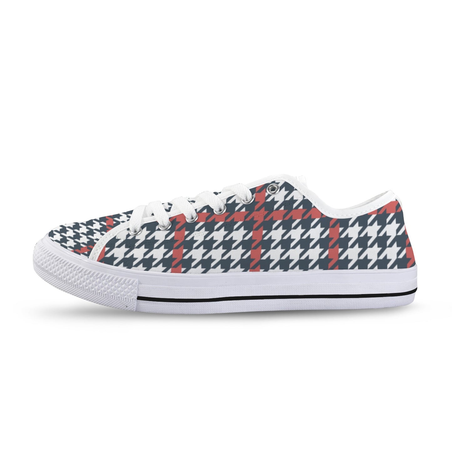 Simple Plaid Low Top Women's Shoes