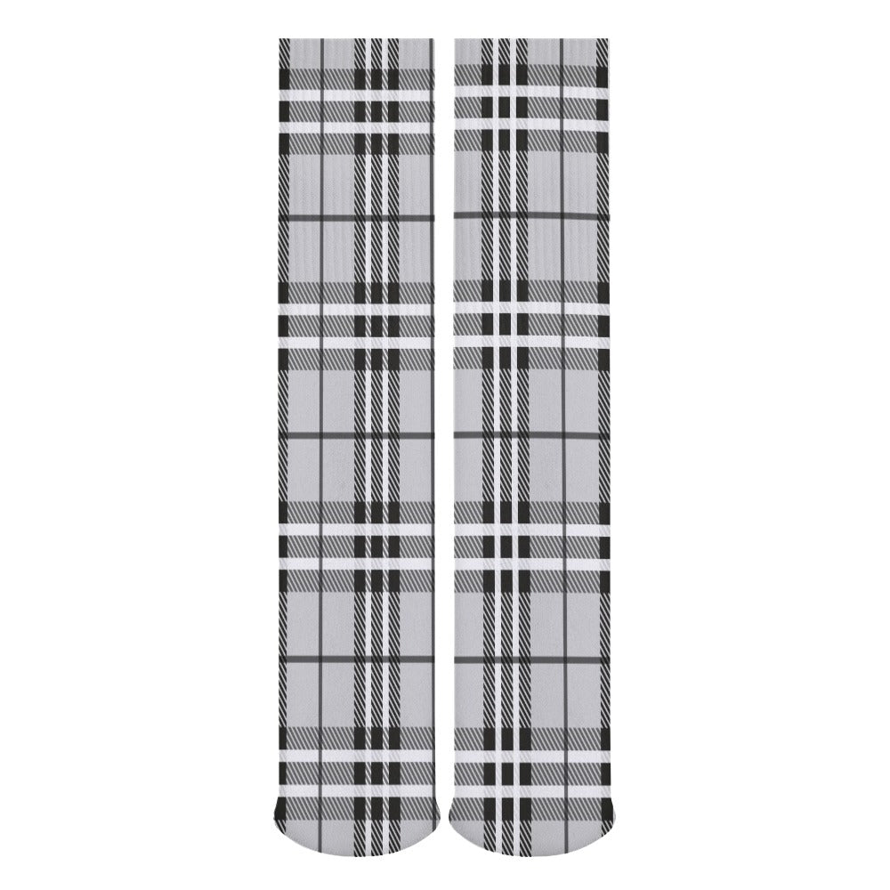 Black and White Plaid Breathable Socks