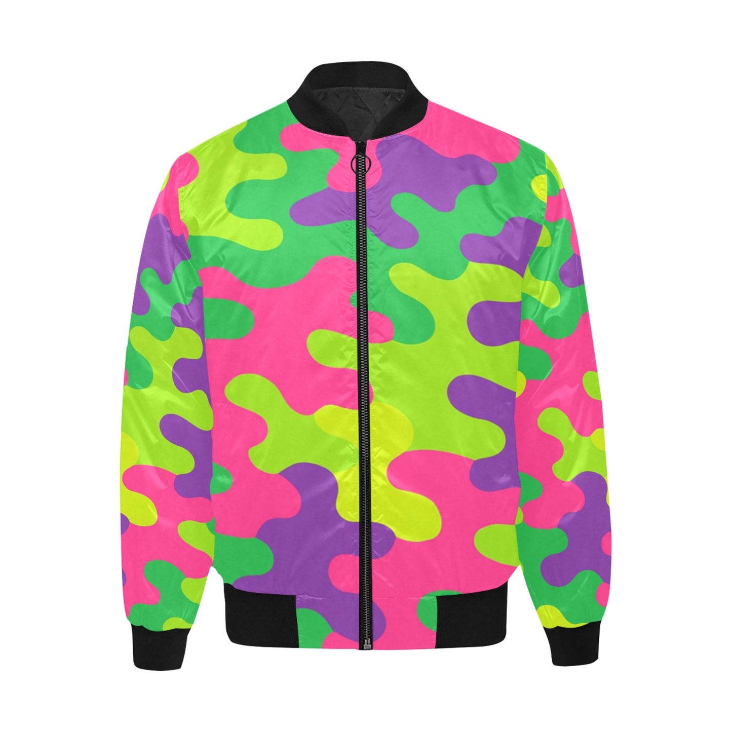 Harajuku Rainbow Camo Bomber Jacket