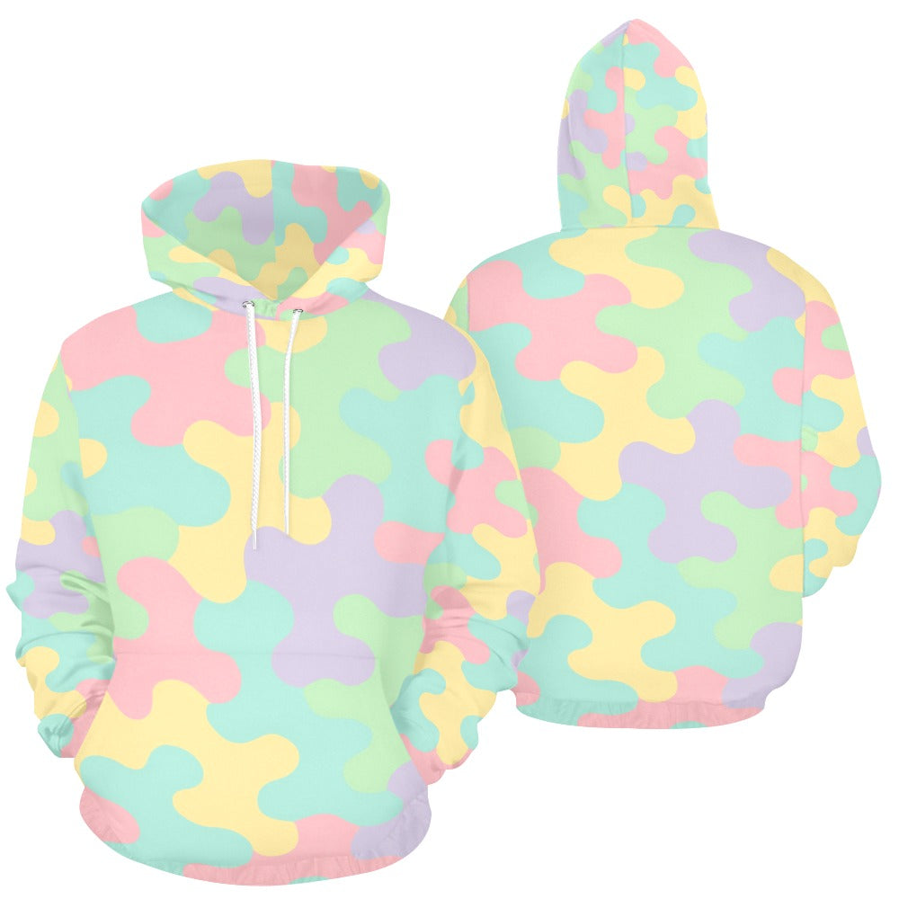 Harajuku Pastel Rainbow Camo Hoodie