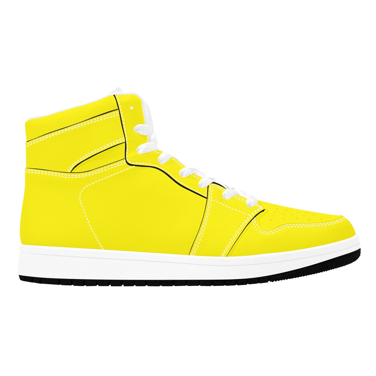 Highlighter Yellow Men's High Top Sneakers