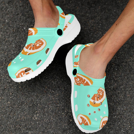 Grapefruit Pattern Print Adults Clogs