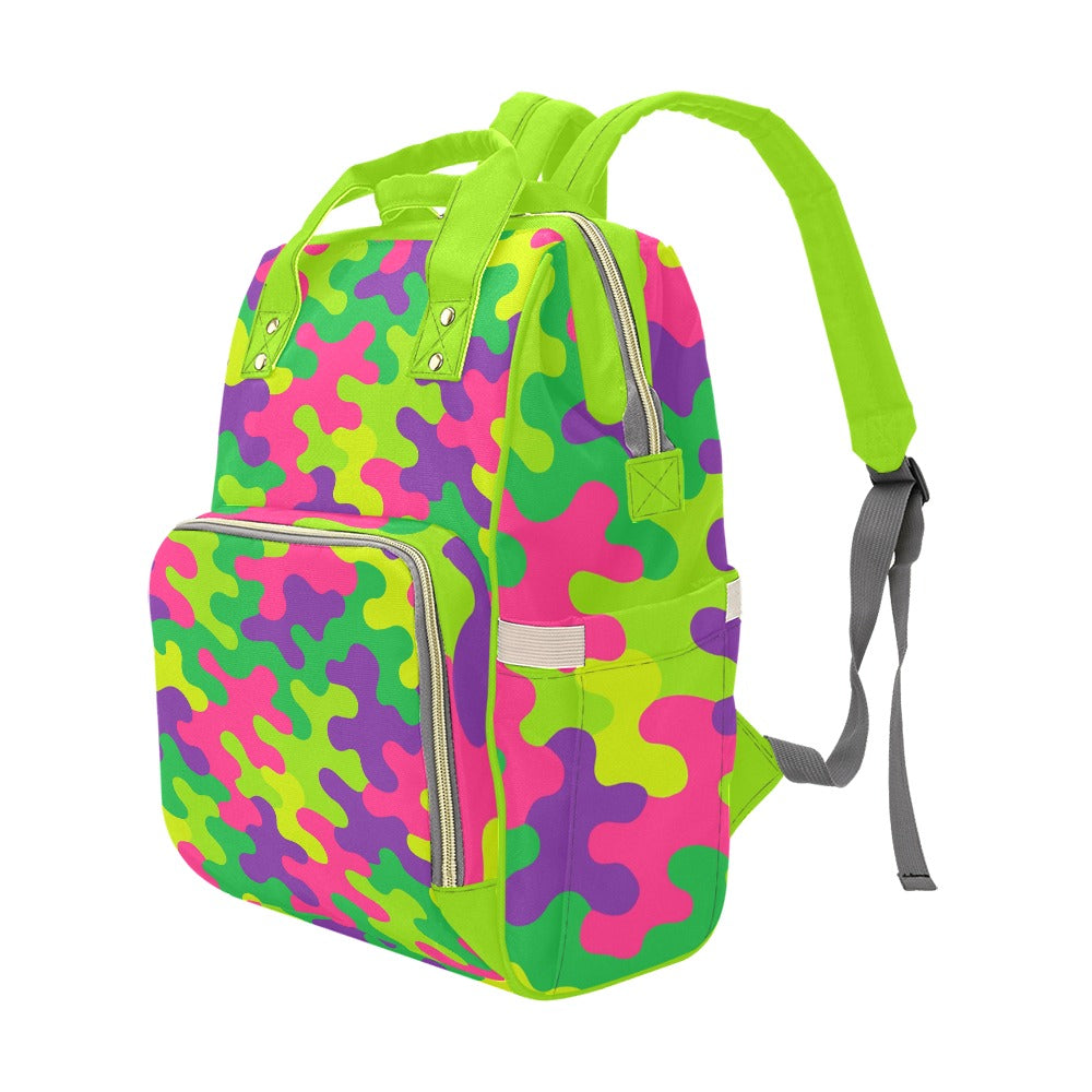 Harajuku Rainbow Camo Multi-Function Backpack