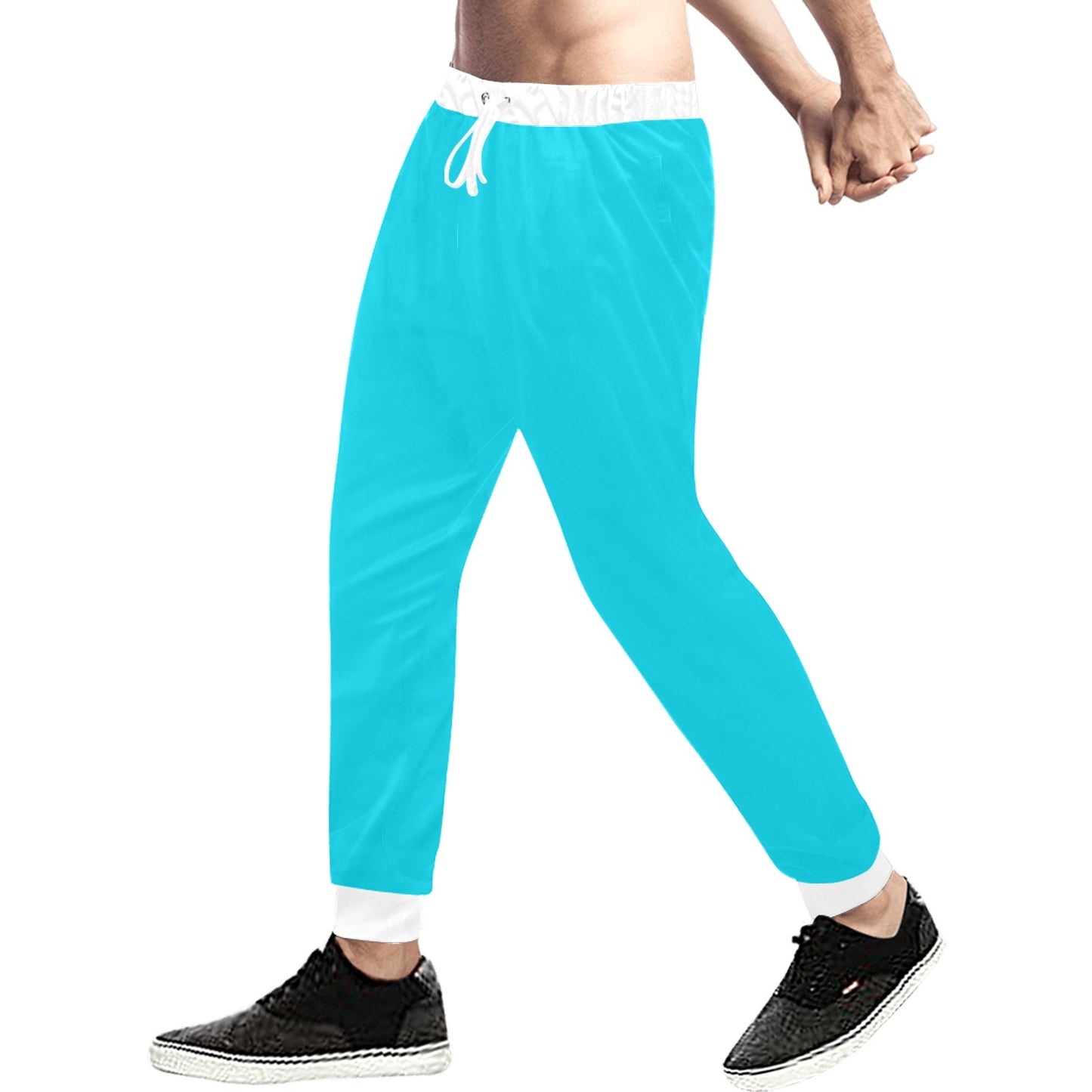 Highlighter Blue Casual Baggy Joggers