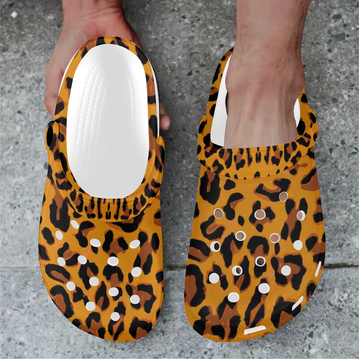 Traditional Leopard Print Adults Clogs