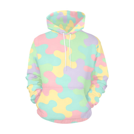 Harajuku Pastel Rainbow Camo Hoodie
