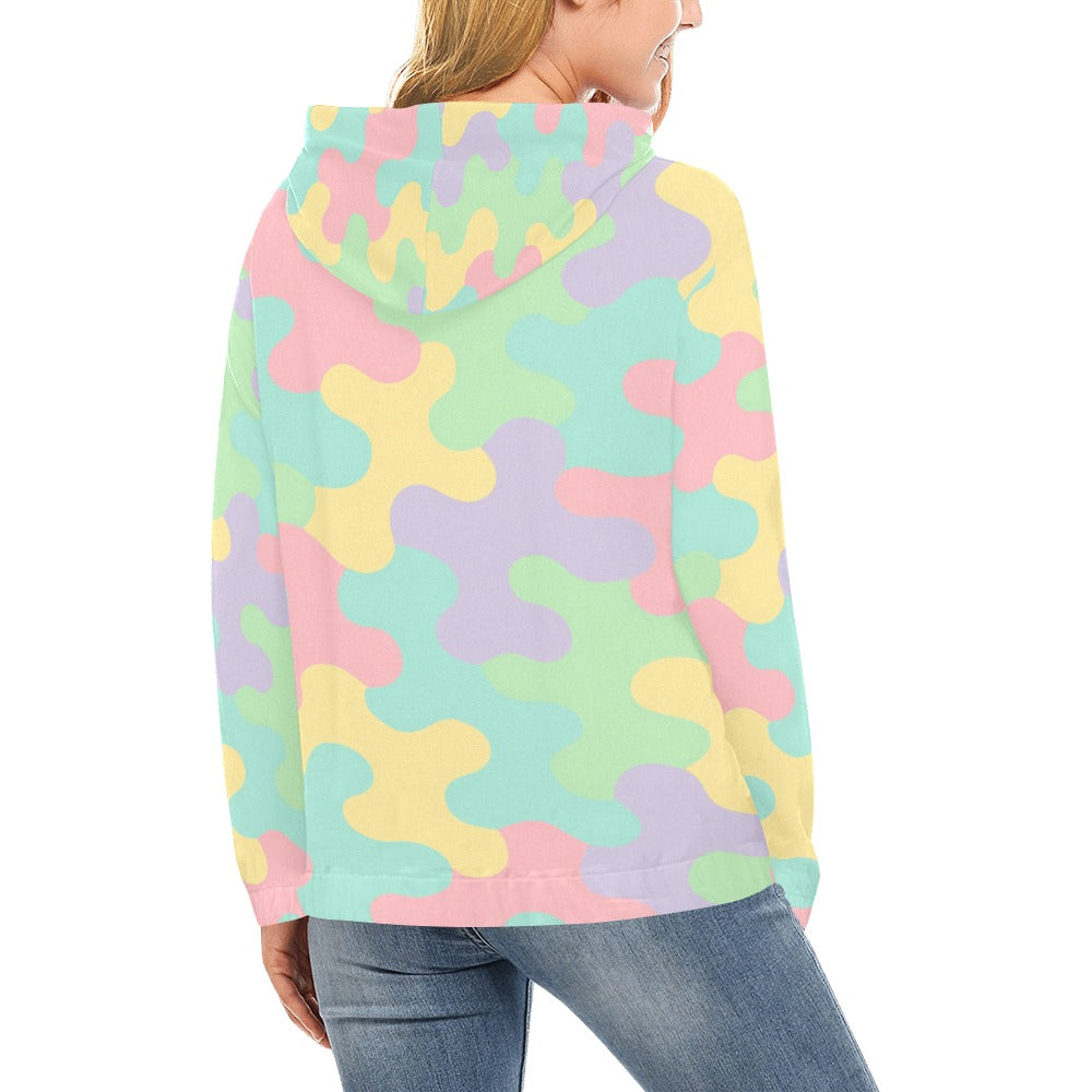 Harajuku Pastel Rainbow Camo Hoodie