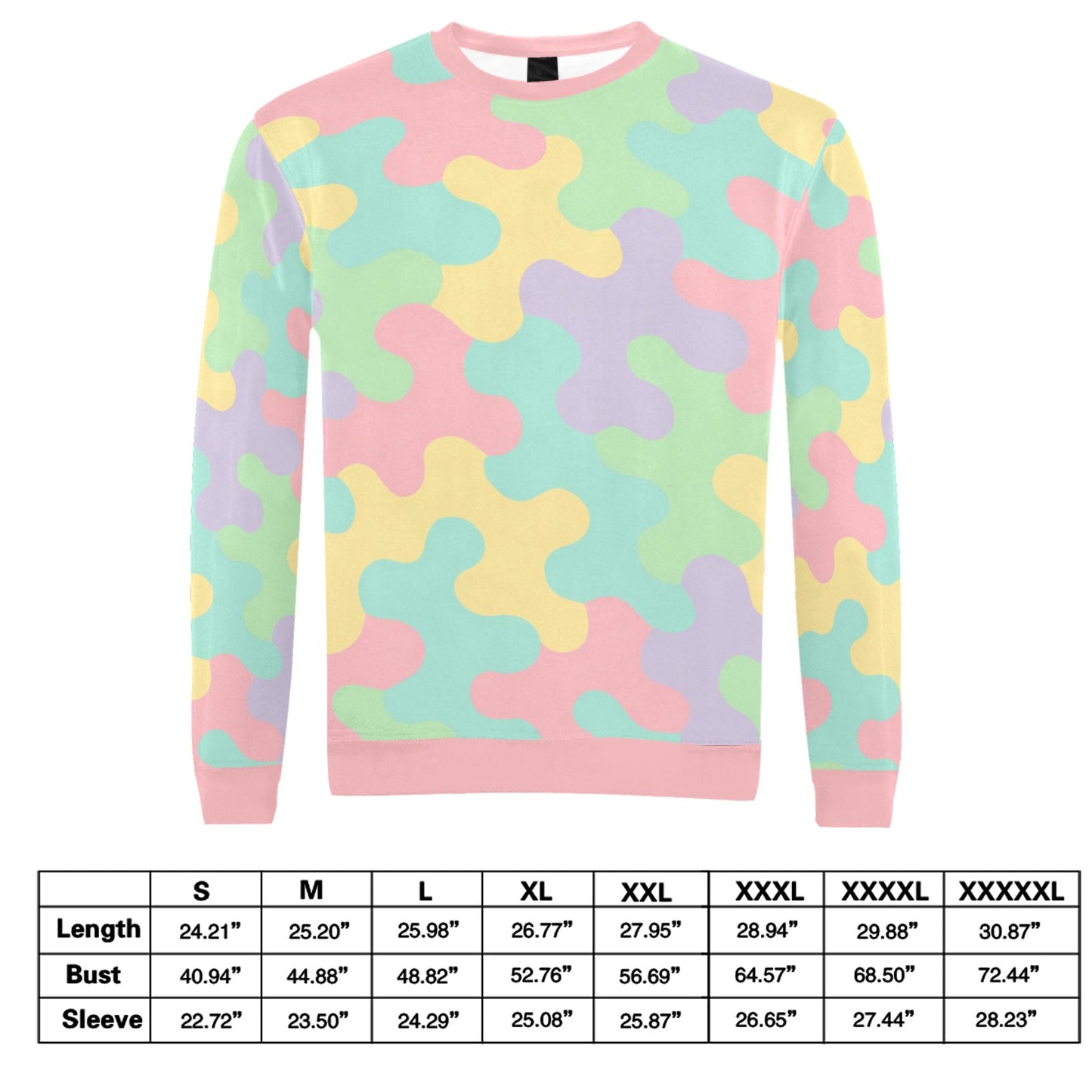 Harajuku Pastel Rainbow Camo Sweatshirt