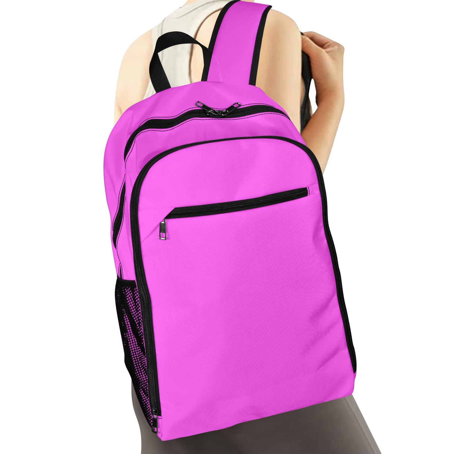 Highlighter Purple All Over Print Leisure Sports Backpack