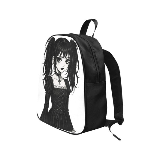 Emo Goth Harajuku Girl Canvas Backpack