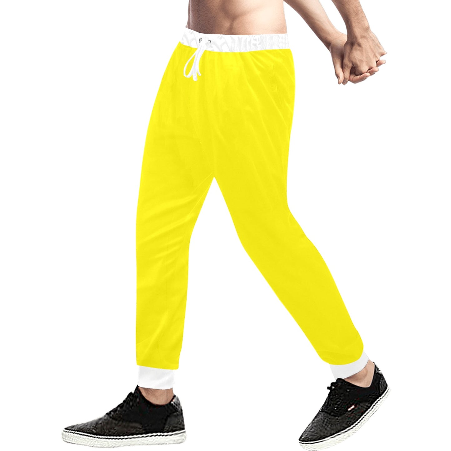 Highlighter Yellow Casual Baggy Joggers