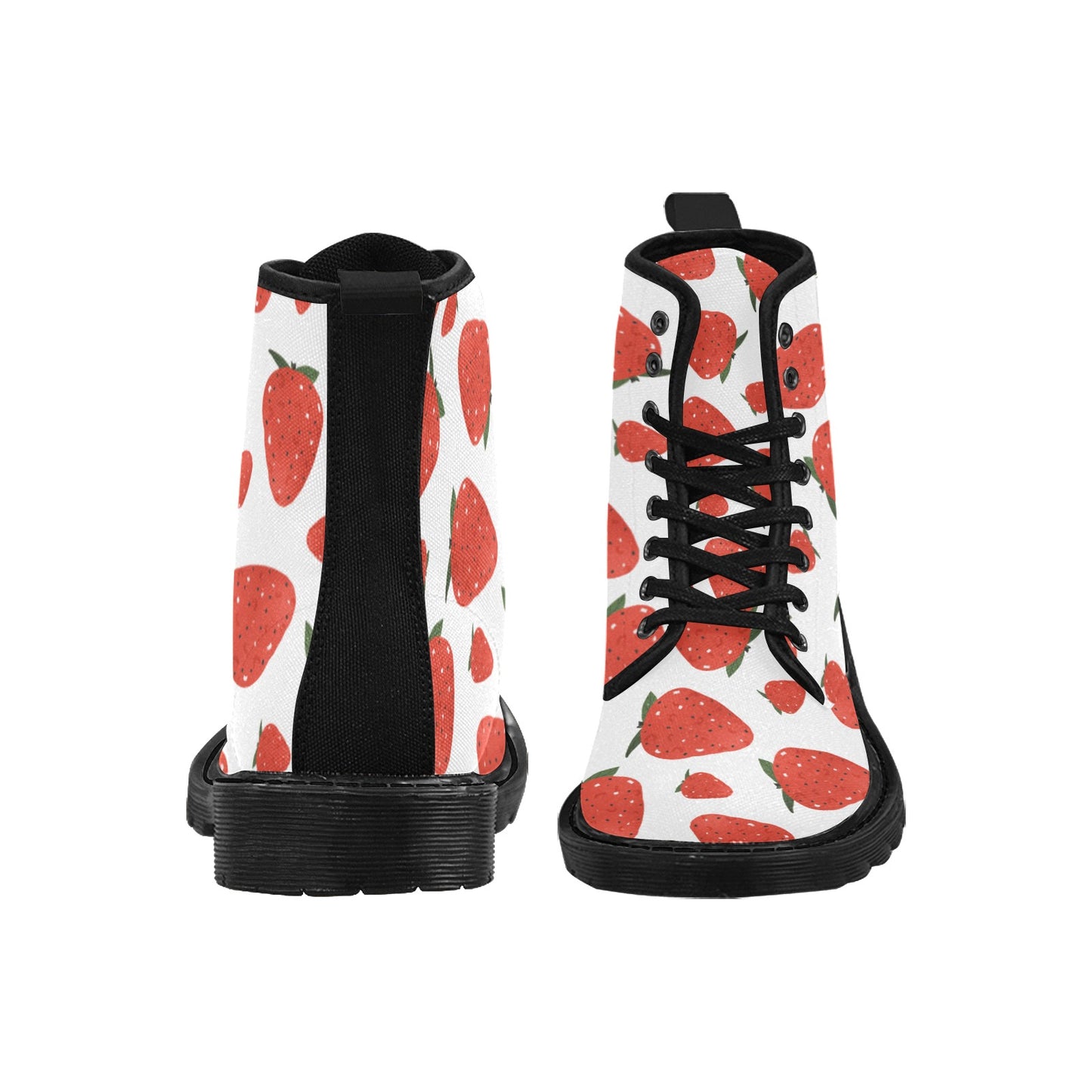 Strawberry Women's Lace Up Canvas Boots