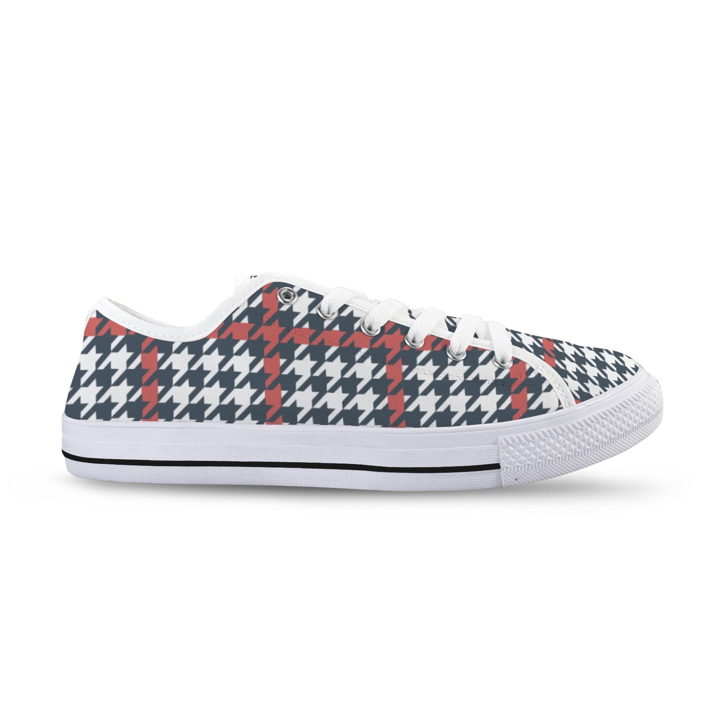 Simple Plaid Low Top Women's Shoes