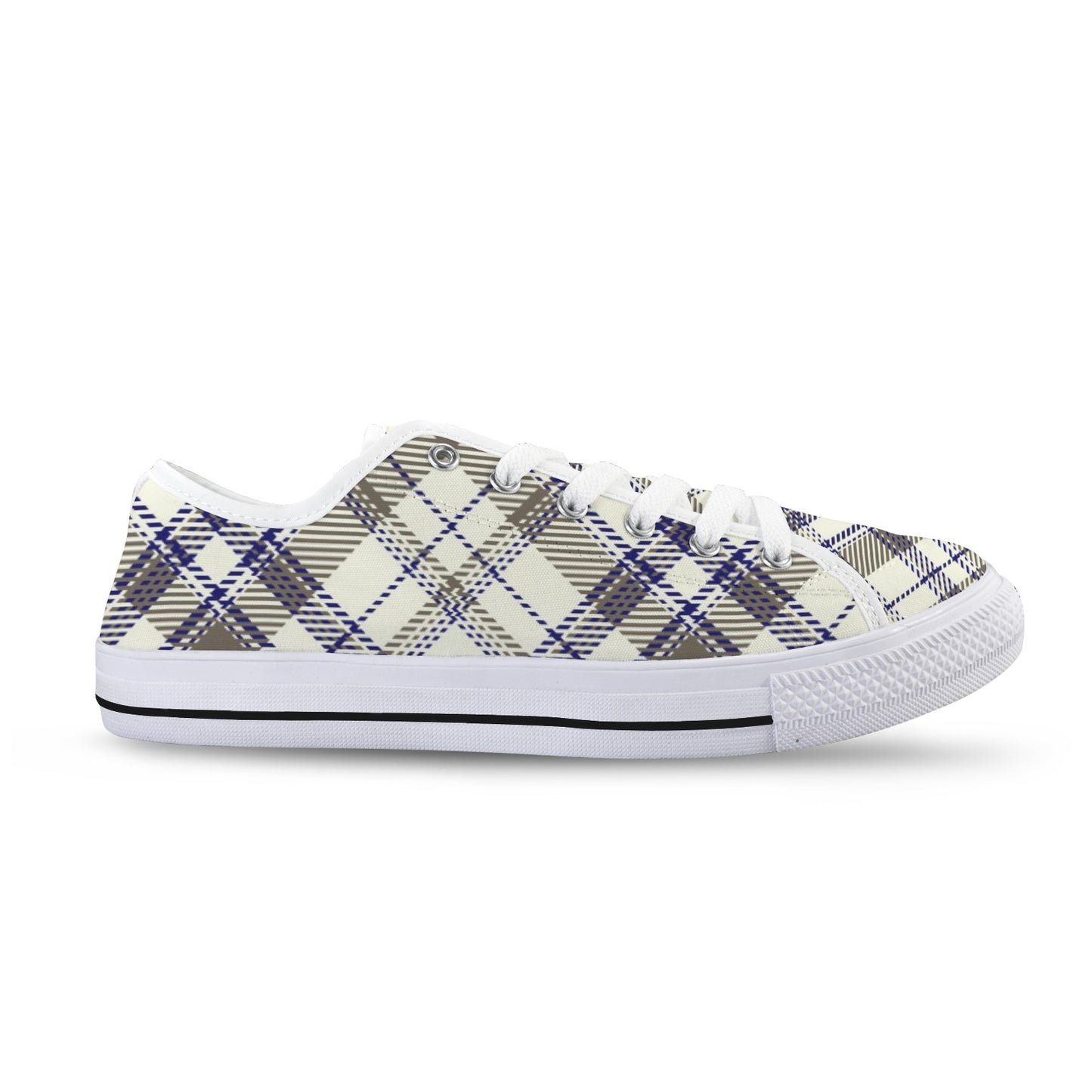 Collegiate Plaid Low Top Women's Shoes
