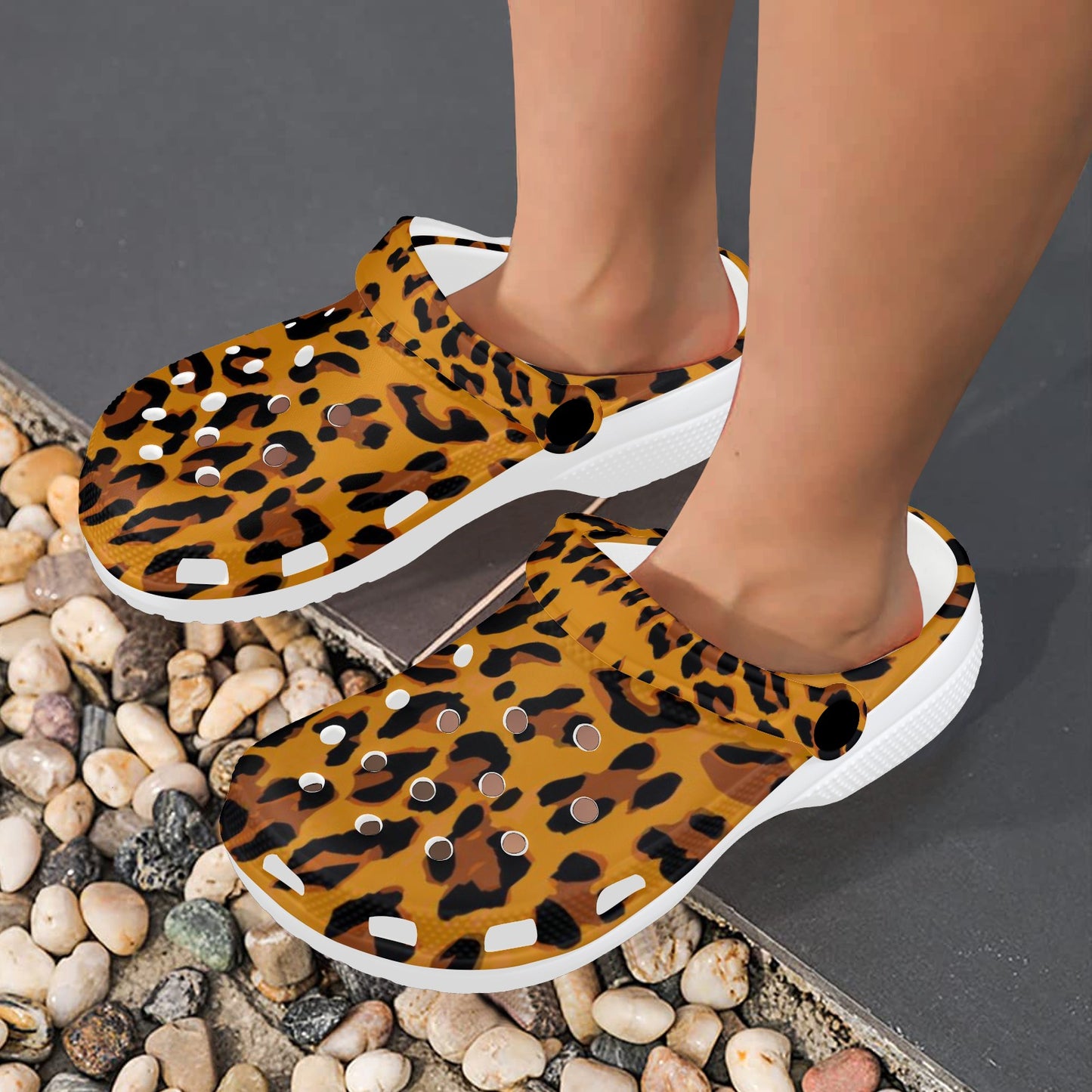 Traditional Leopard Print Adults Clogs