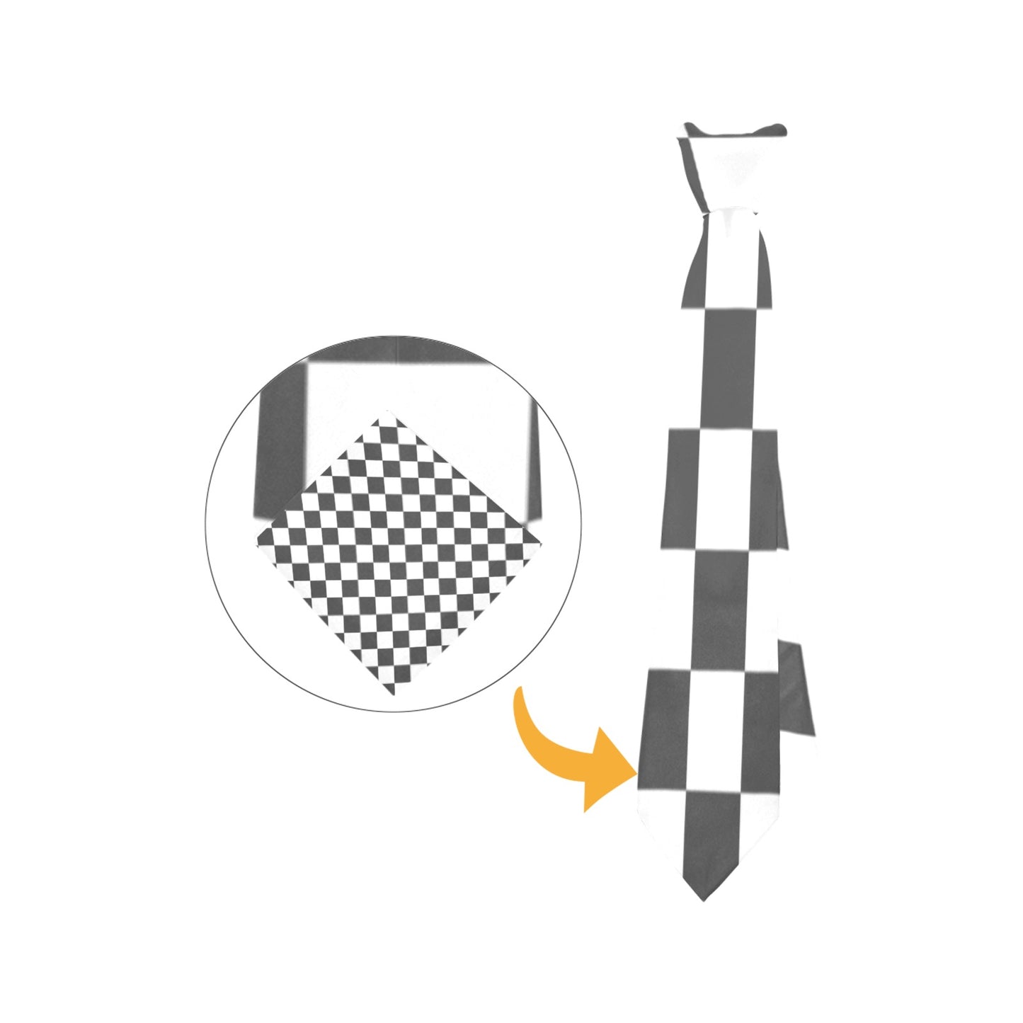 Checkerboard Custom Peekaboo Necktie